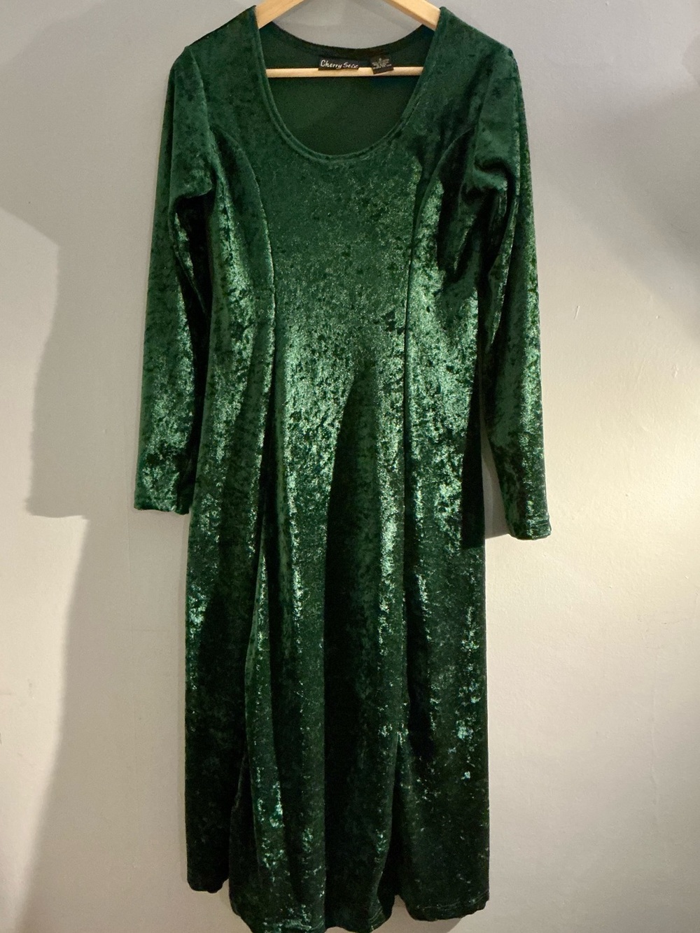 Cherry Stix Green Velvet Maxi Dress Small Whimsigoth